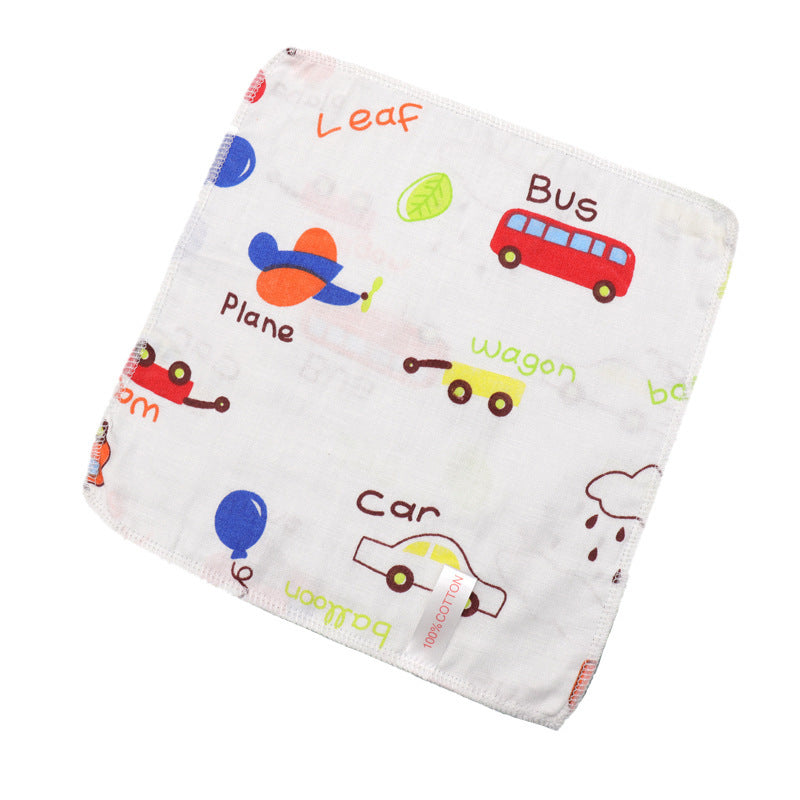 35x35 High Density Double Layer Cartoon Cotton Gauze Square Towel