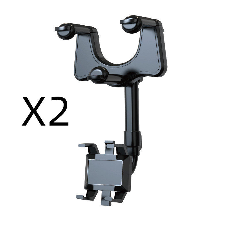 Multifunctional 360 Rearview Mirror Phone Holder For Car