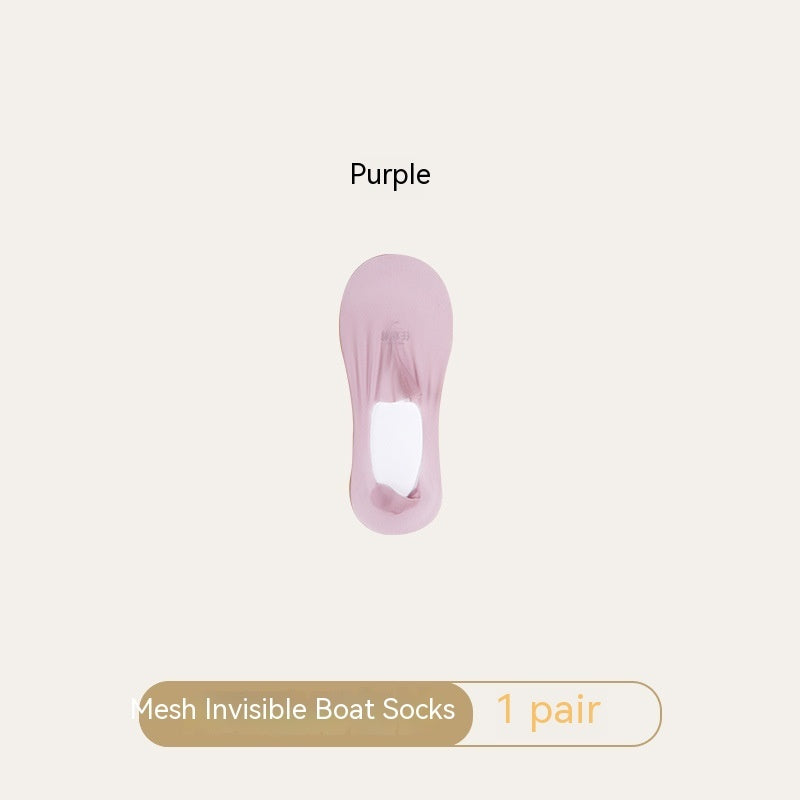 Women's Mesh Boat Invisible Socks