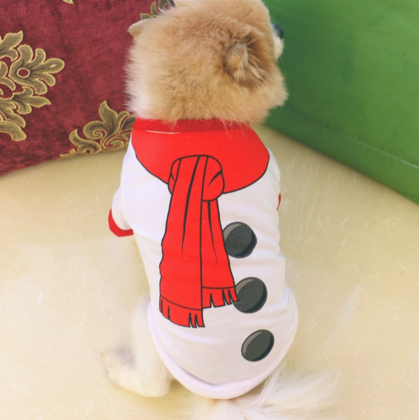 Dog Christmas Costume Sweatshirt Vest Clothes