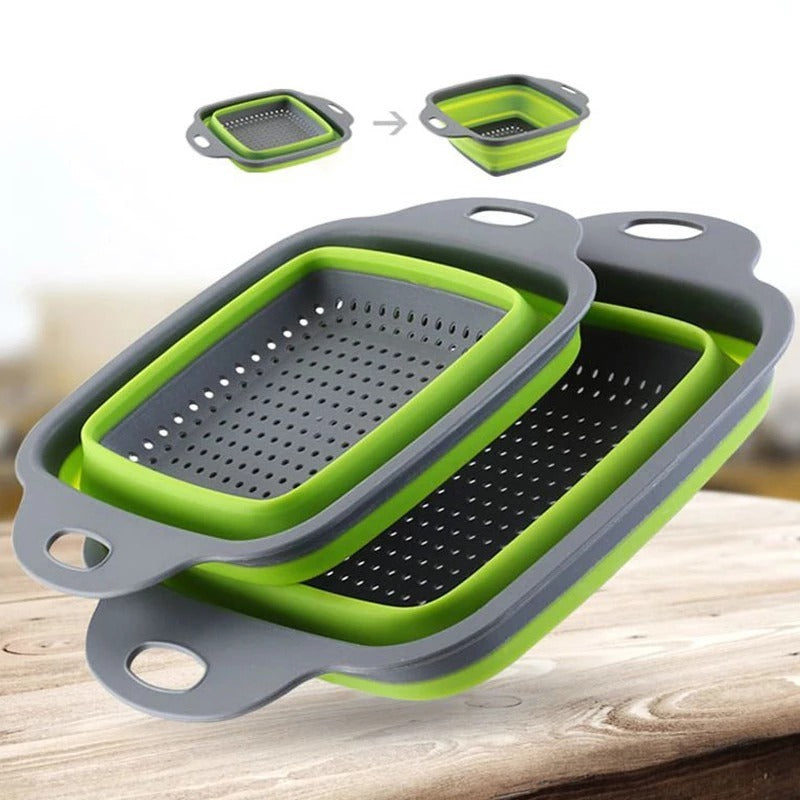 Square Folding Drain Fruit Basket