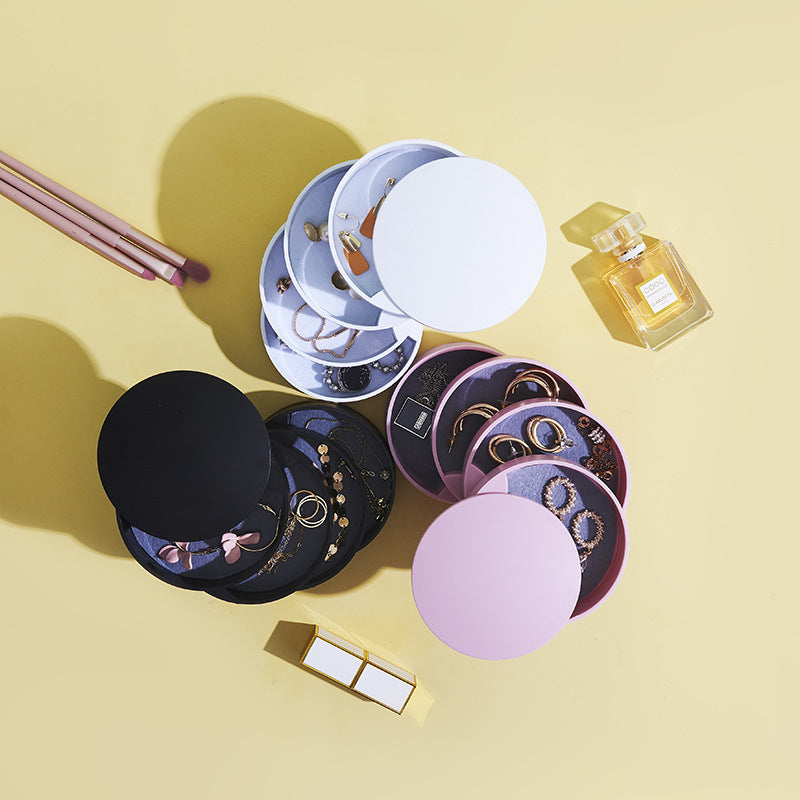 Rotating Multilayer Earring Jewelry Storage Box