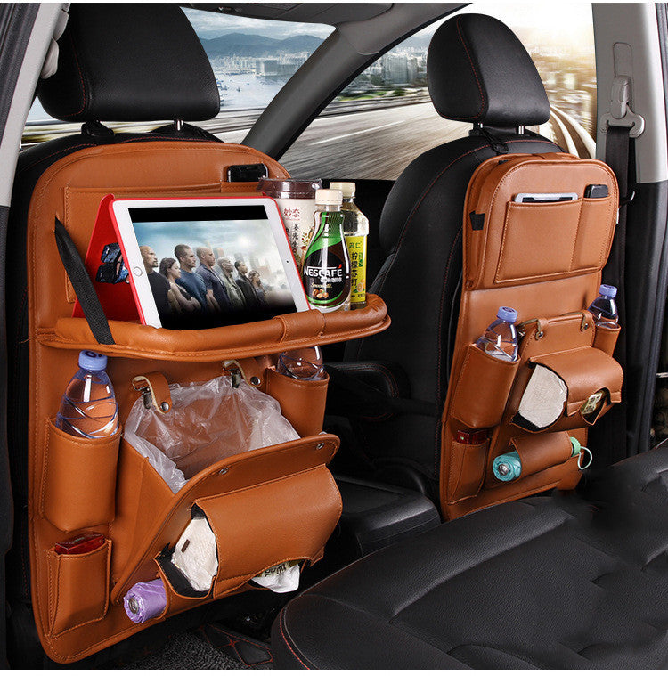 Multifunction PU Leather Car Storage Bag