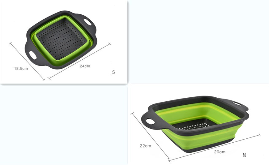Square Folding Drain Fruit Basket