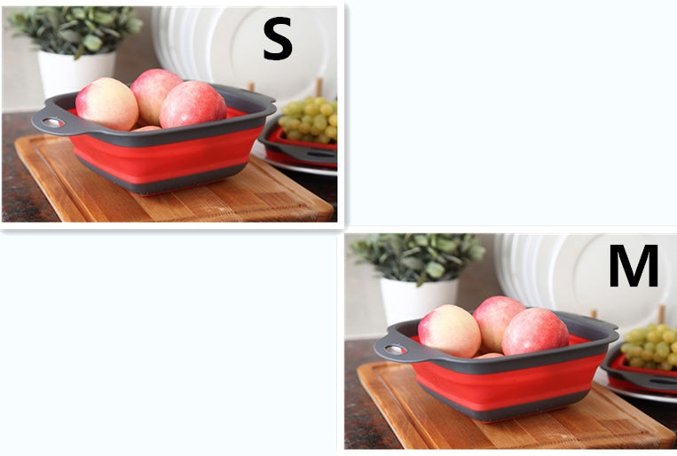 Square Folding Drain Fruit Basket