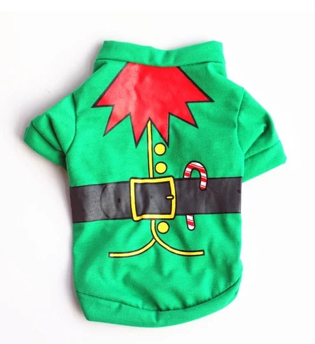Dog Christmas Costume Sweatshirt Vest Clothes