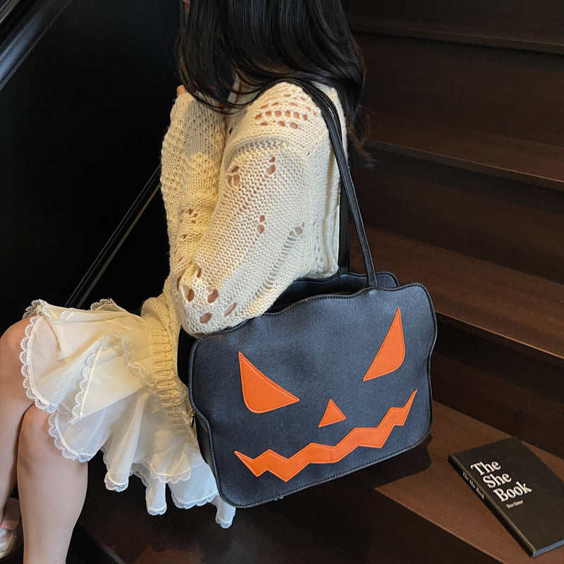 Women's Fashion Halloween Pumpkin Shoulder Messenger Bag