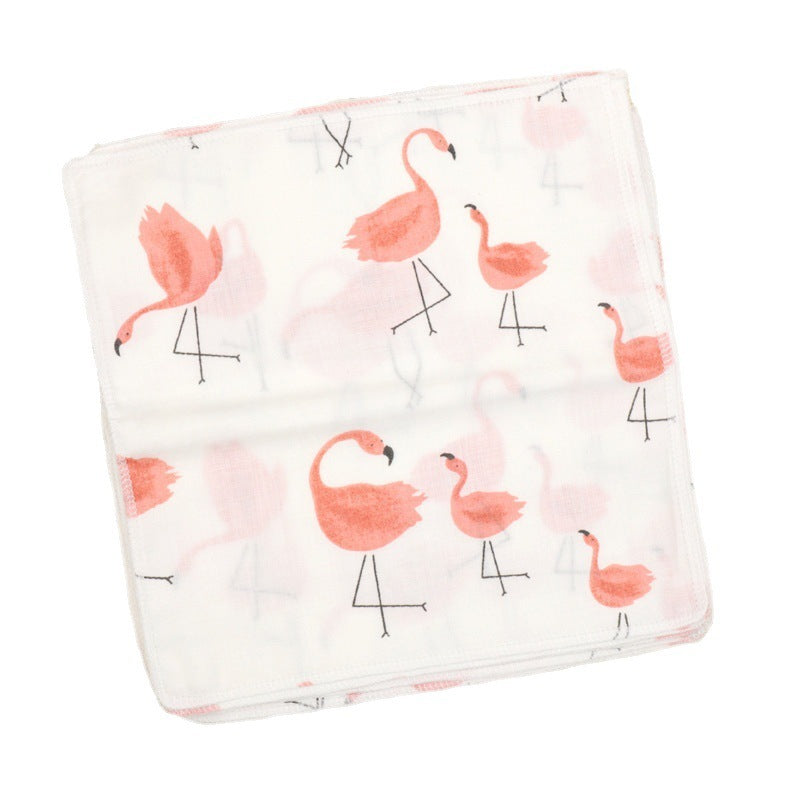 35x35 High Density Double Layer Cartoon Cotton Gauze Square Towel