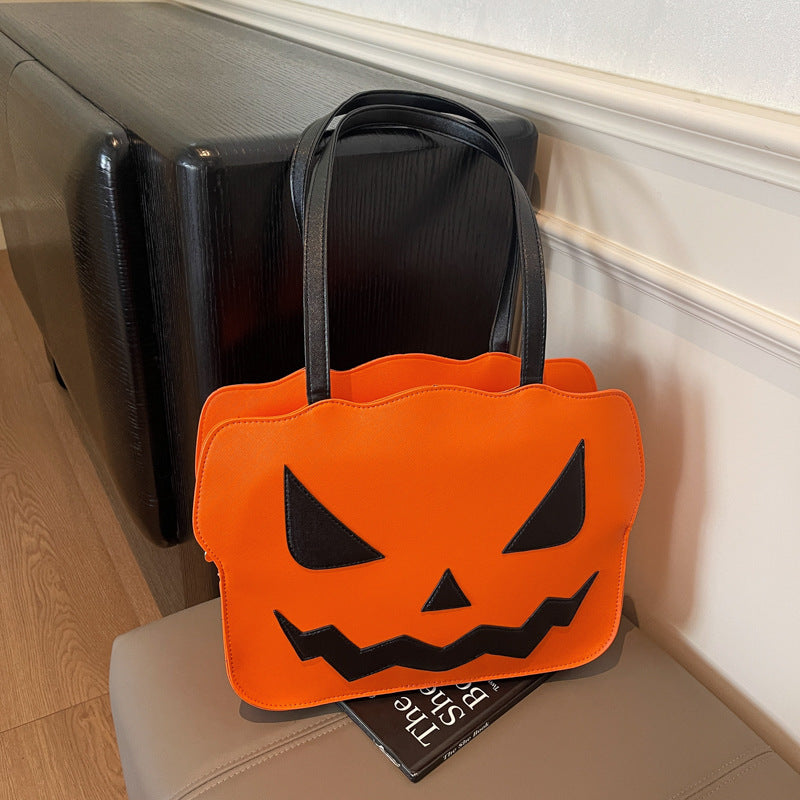 Women's Fashion Halloween Pumpkin Shoulder Messenger Bag