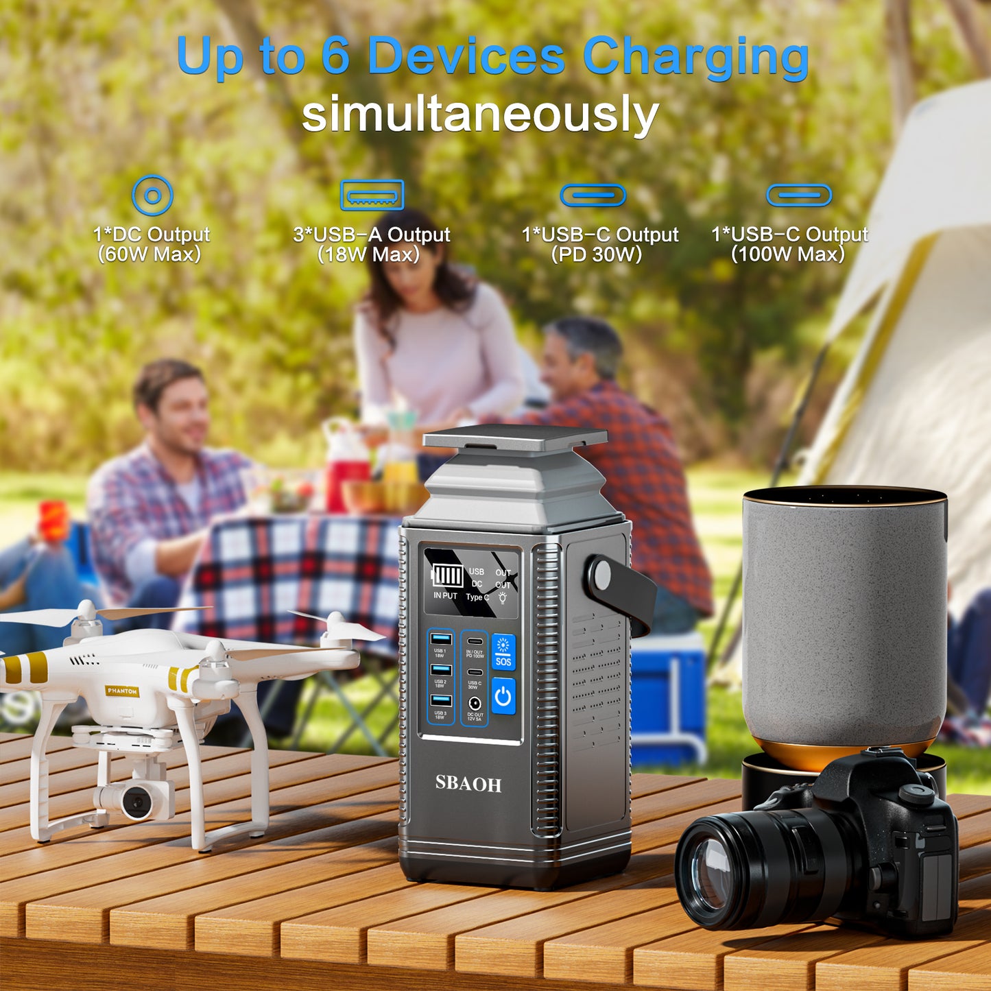 Power Station 296Wh Lithium Energy Storage Power Supply 80000mAh Portable Rechargeable Battery Outdoor Energy Storage Power Supply