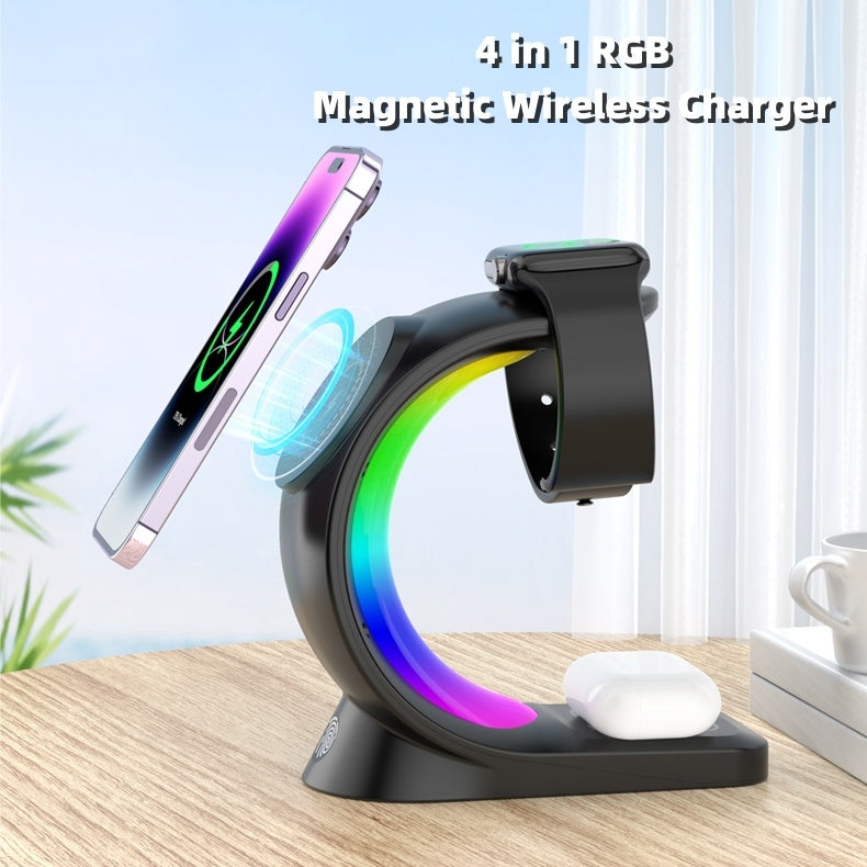 4 In 1 Magnetic Wireless Fast Charger For Smart Phone