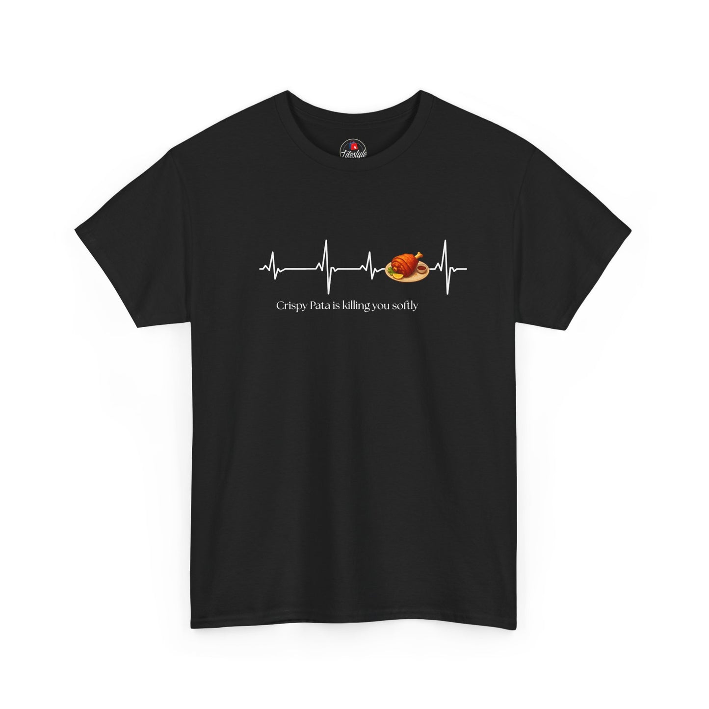 T-Shirt — 'Crispy Pasta Is Killing You Softstyle' Heartbeat Pasta Graphic Tee