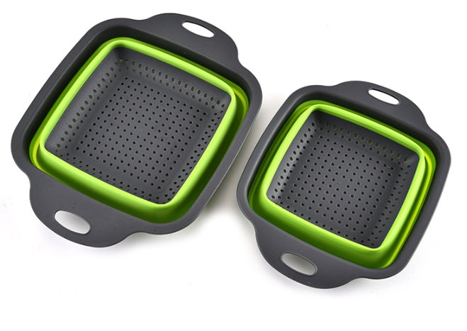 Square Folding Drain Fruit Basket