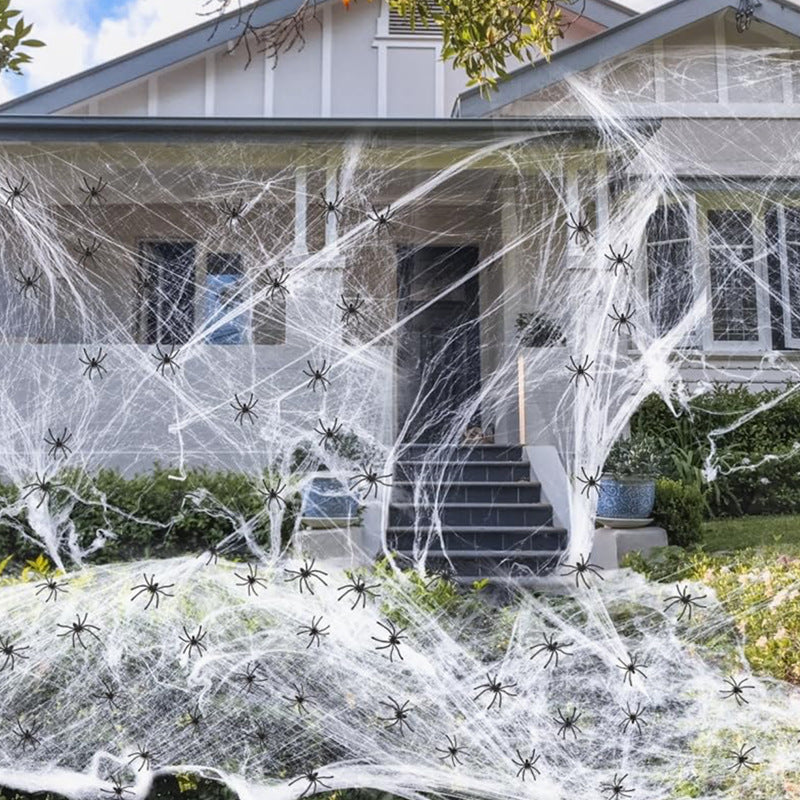 Halloween Decoration Cotton Spider Web Atmosphere Layout Props