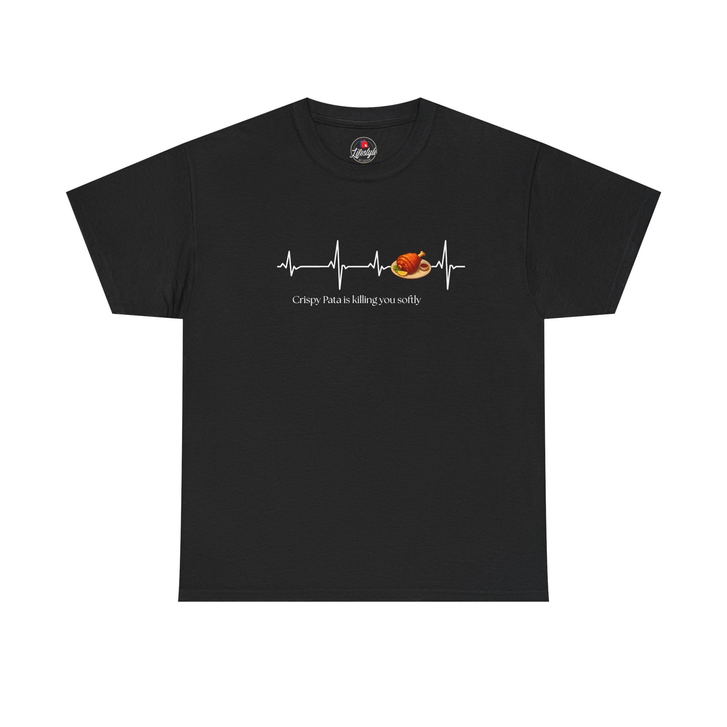 T-Shirt — 'Crispy Pasta Is Killing You Softstyle' Heartbeat Pasta Graphic Tee
