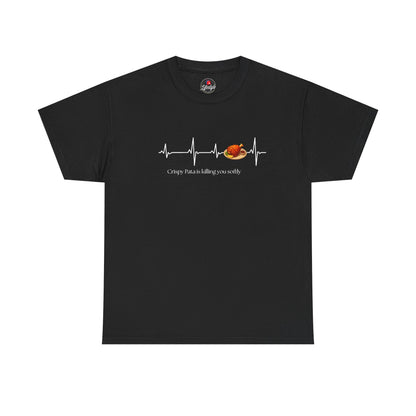 T-Shirt — 'Crispy Pasta Is Killing You Softstyle' Heartbeat Pasta Graphic Tee