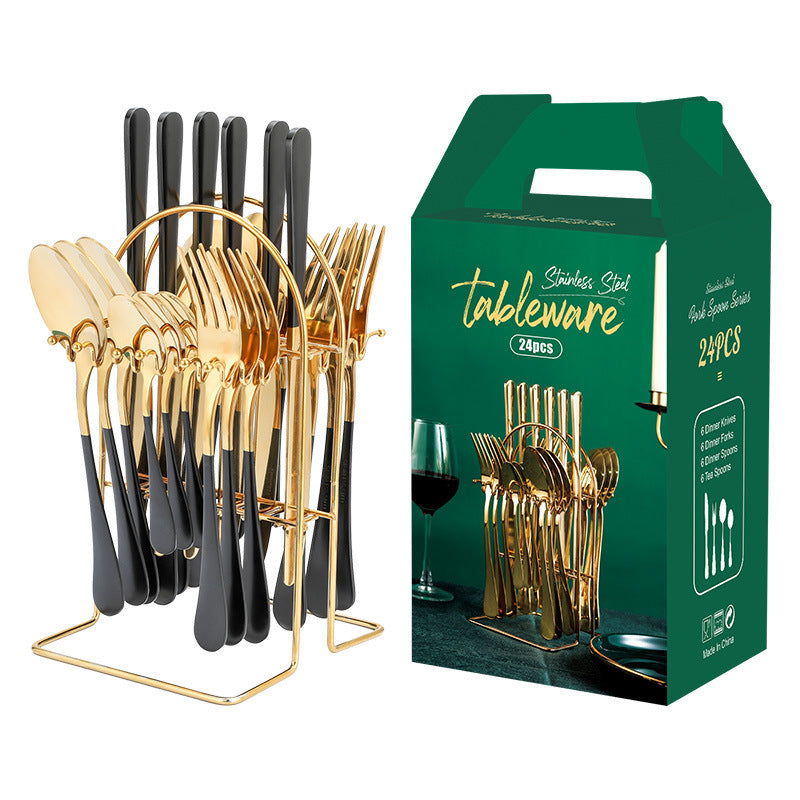 Stainless Steel Tableware Set Knife Fork Spoon Luxury Cutlery Set