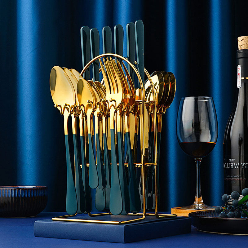 Stainless Steel Tableware Set Knife Fork Spoon Luxury Cutlery Set