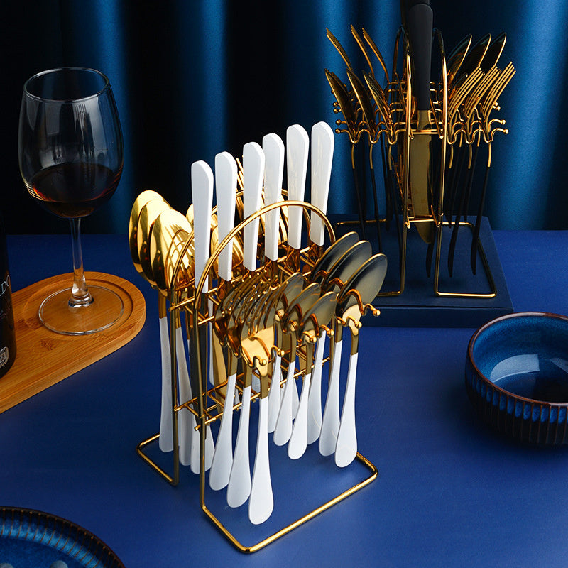 Stainless Steel Tableware Set Knife Fork Spoon Luxury Cutlery Set