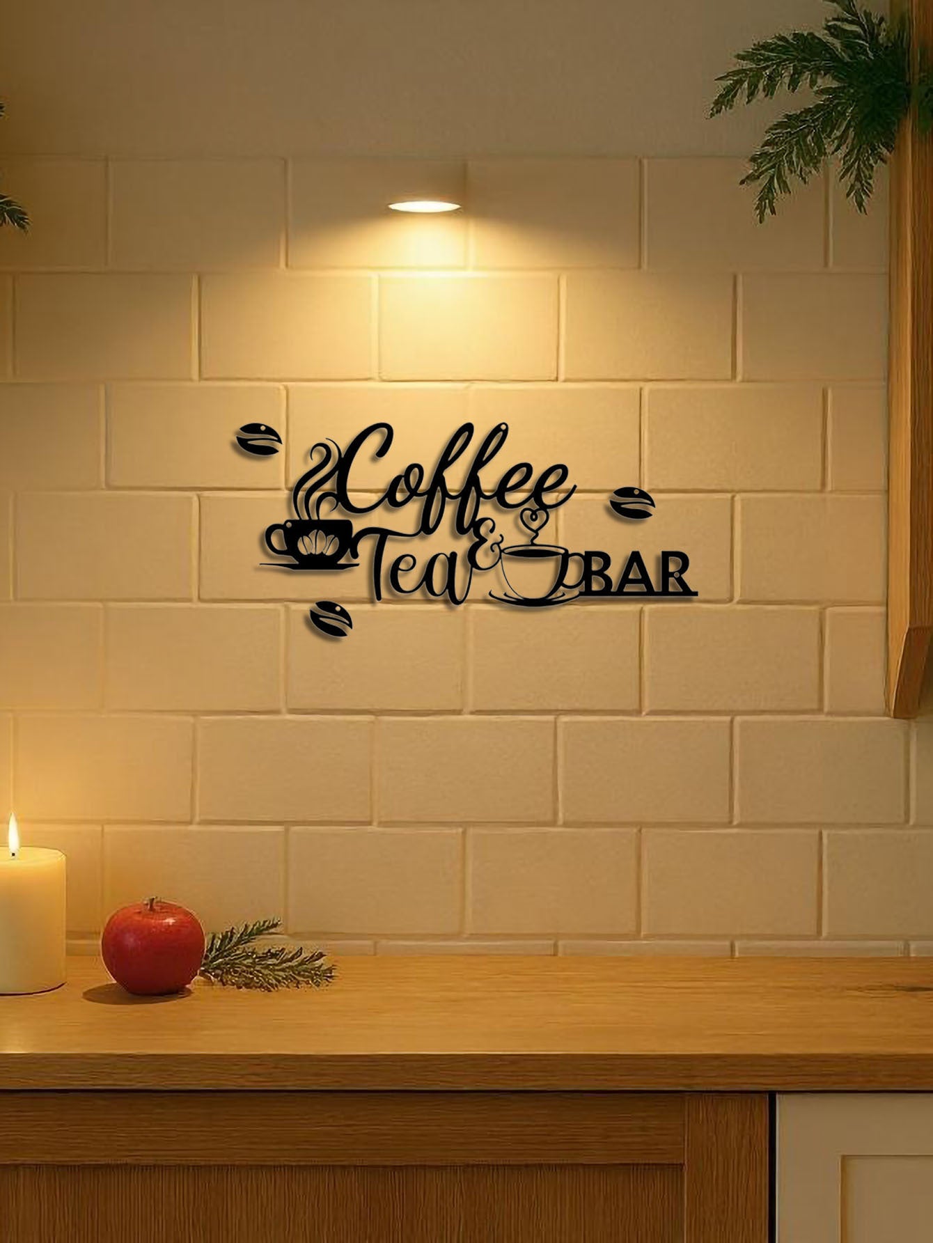 Vintage Metal Coffee Bar Sign,Rustic Wall Hanging Decor For Kitchen,Bathroom