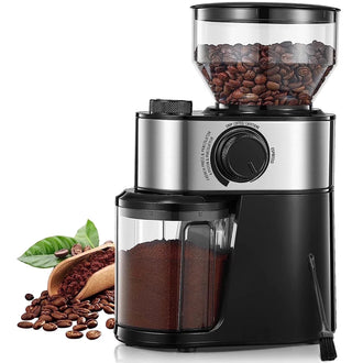 Electric Burr Coffee Grinder , 200W Upgrade, 18 Precise Grind Settings, 2-14 Cup Adjustable, Only for Grind Coffee, Black
