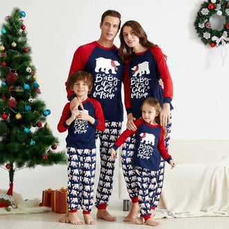New Christmas Elements Printed Parent-Child Wear Set  Family Wear Home Wear Set