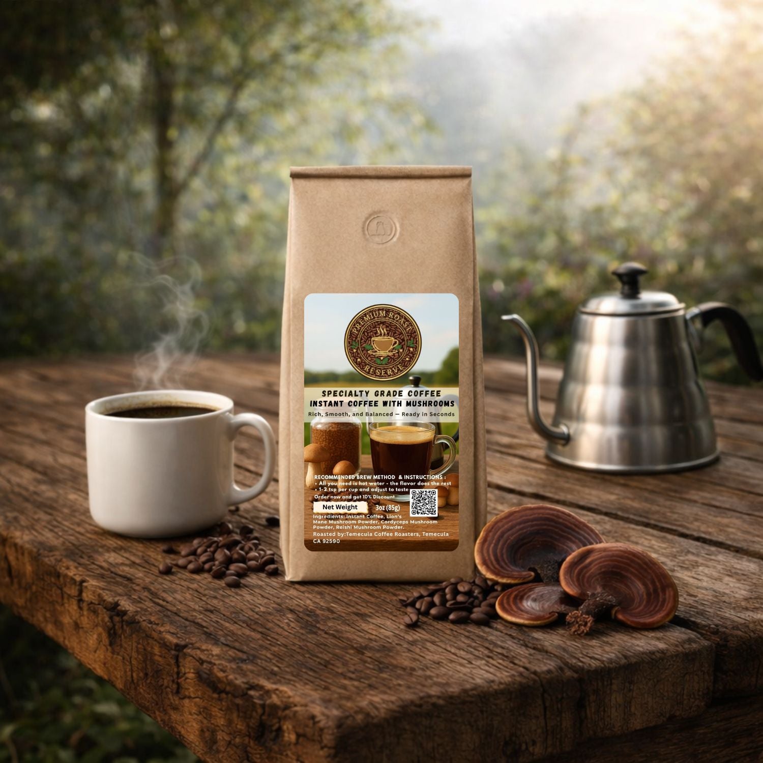 Instant Coffee with Mushrooms