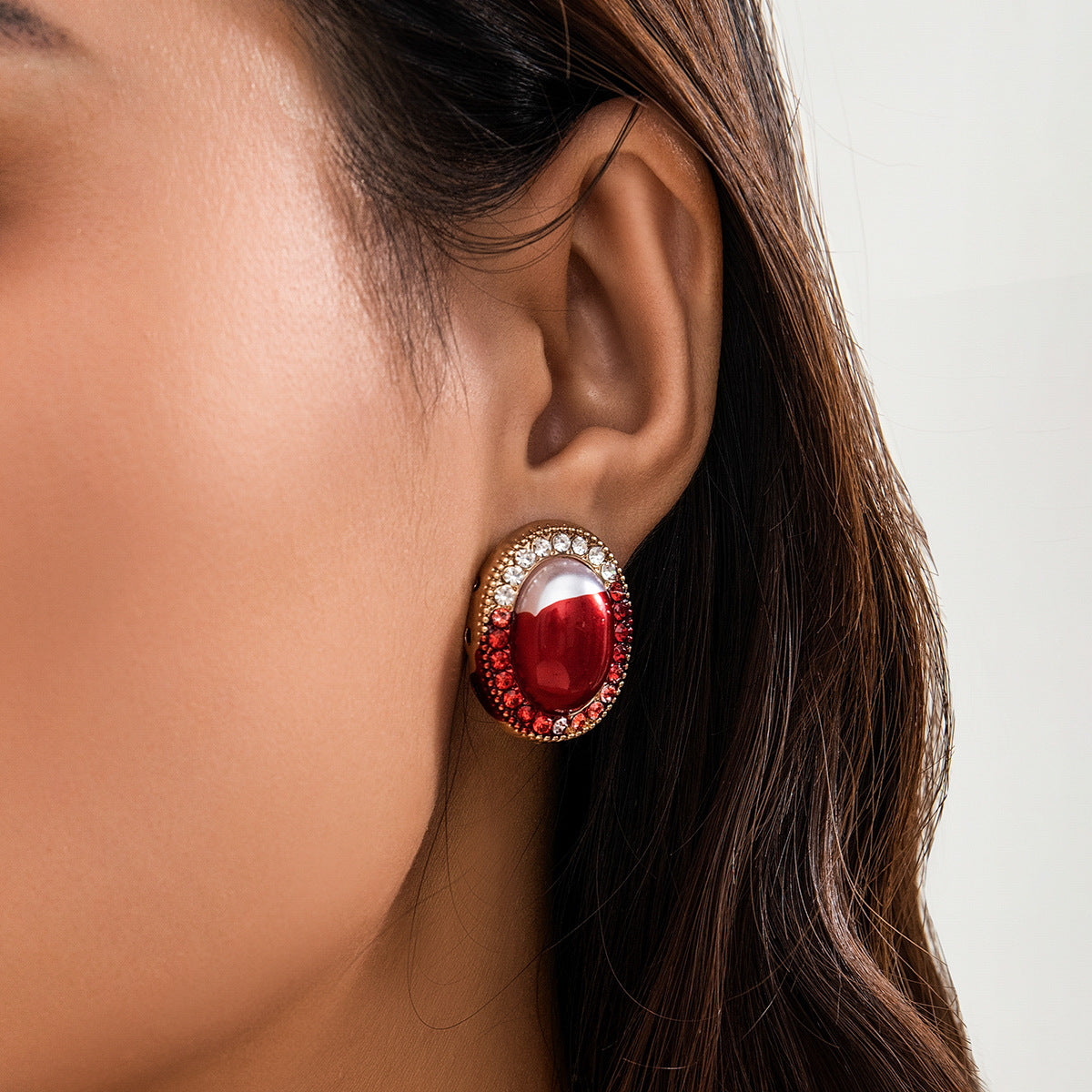 Halloween Blood Drop Tassel Pearl Crystal Necklace