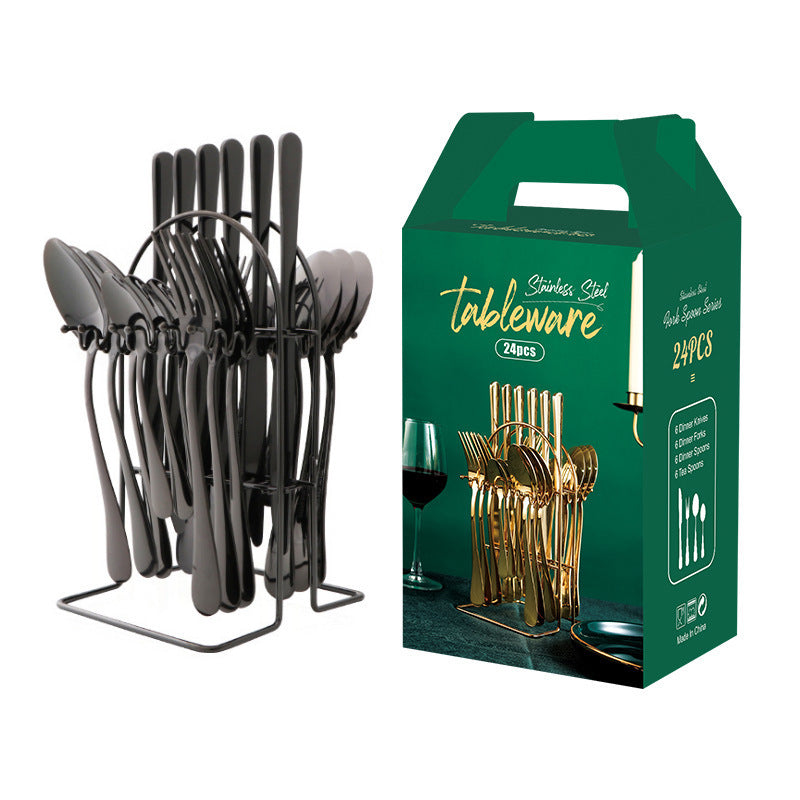 Stainless Steel Tableware Set Knife Fork Spoon Luxury Cutlery Set