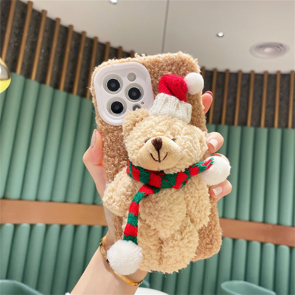 brown-plush-christmas-bear