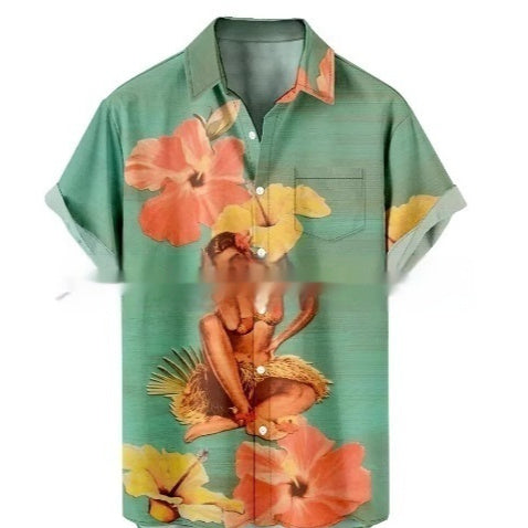 Men's Hawaiian Shirt Printed Casual Short Sleeve