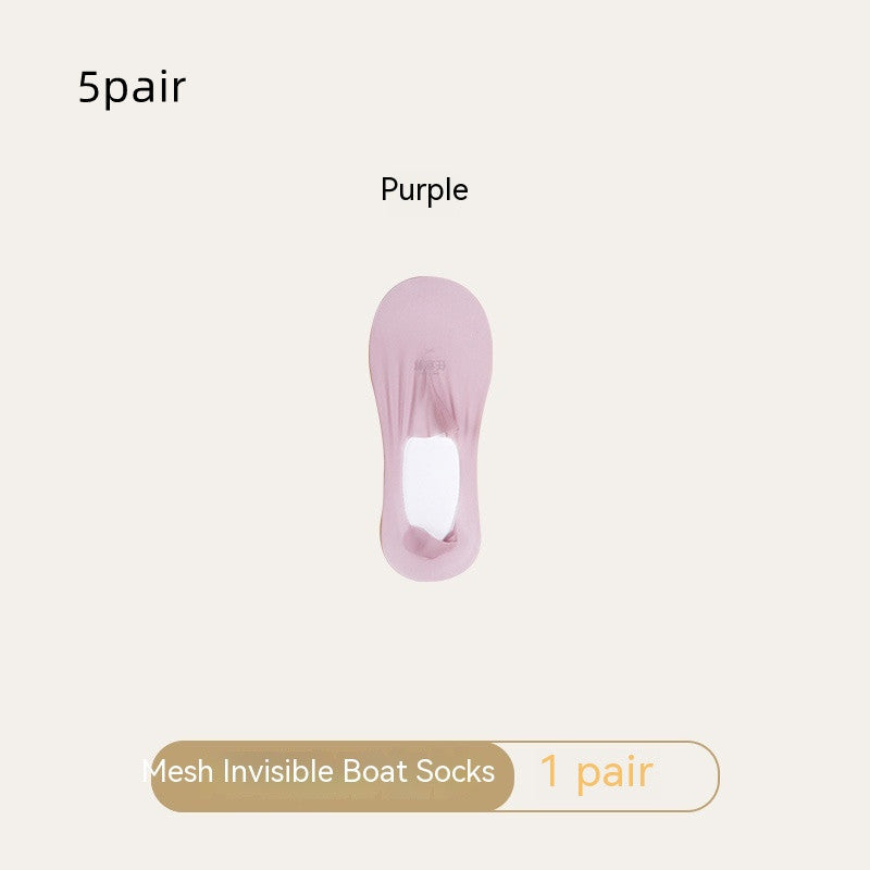 Women's Mesh Boat Invisible Socks