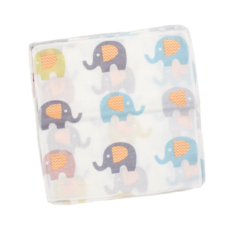 35x35 High Density Double Layer Cartoon Cotton Gauze Square Towel