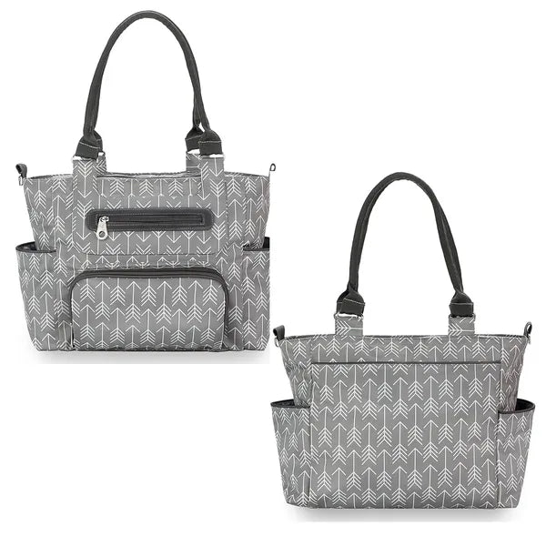 8Pcs Baby Nappy Diaper Bags Set For Mom Dad Mummy Handbags Multifunctional Diaper Changing Bags With Bottle Bag Mesh Bag Purse Diaper Pad 2 Burp Cloths 2 Hook Straps