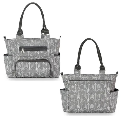 8Pcs Baby Nappy Diaper Bags Set For Mom Dad Mummy Handbags Multifunctional Diaper Changing Bags With Bottle Bag Mesh Bag Purse Diaper Pad 2 Burp Cloths 2 Hook Straps