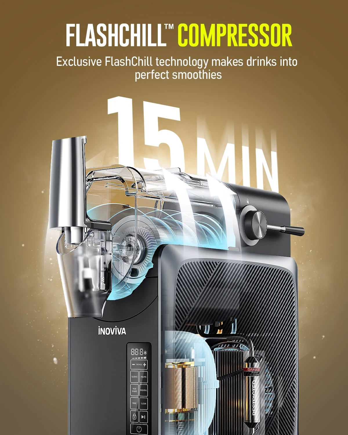 Slushie Machine, No Ice Needed,  68 Oz Frozen Drink Maker for Home with Self-Cleaning, 5 Preset Programs, Frozen Margaritas, Frappés, Milkshake, and More