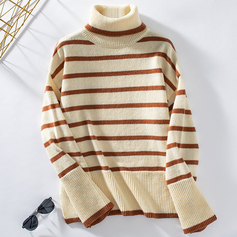 Knitted Pullover Sweater Autumn And Winter Turtleneck Sweater Women