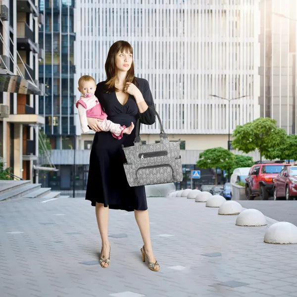 8Pcs Baby Nappy Diaper Bags Set For Mom Dad Mummy Handbags Multifunctional Diaper Changing Bags With Bottle Bag Mesh Bag Purse Diaper Pad 2 Burp Cloths 2 Hook Straps