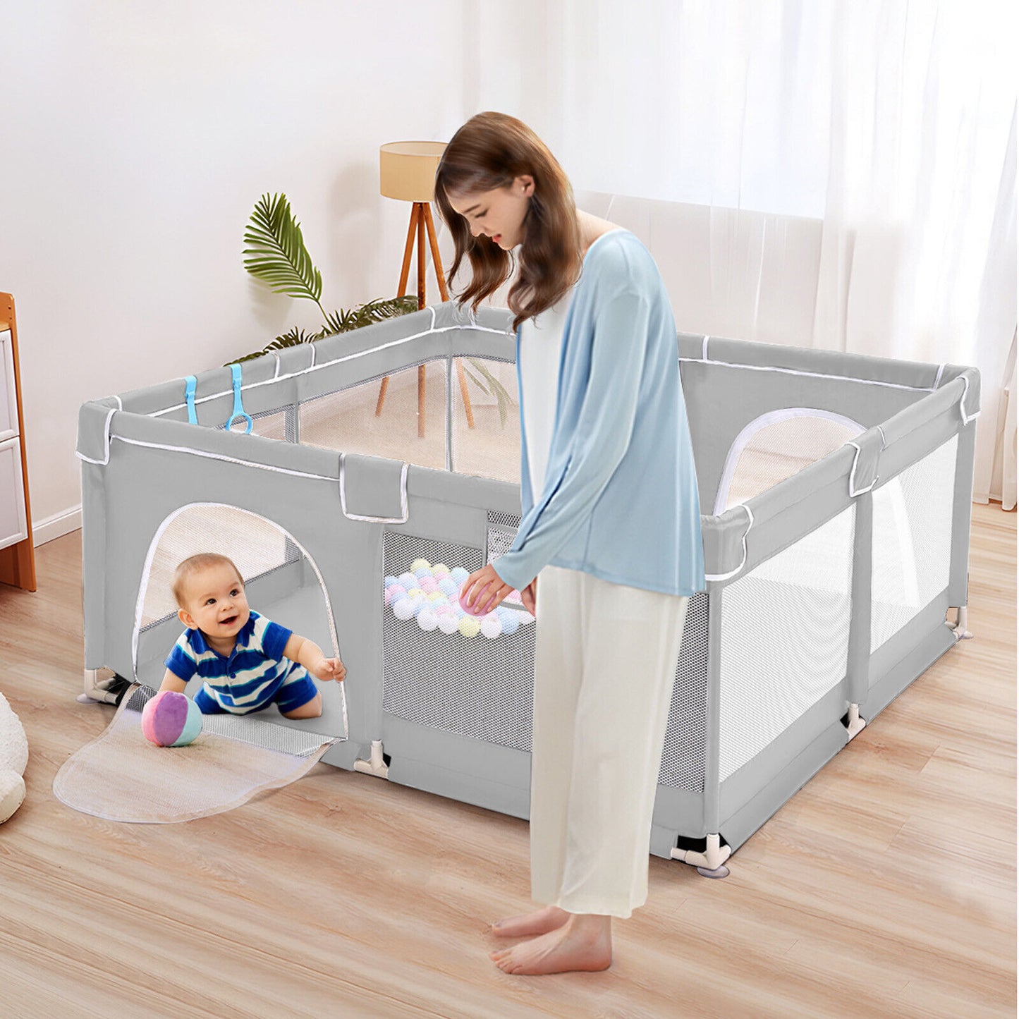 Baby Playpen With Mat for Toddlers Babies