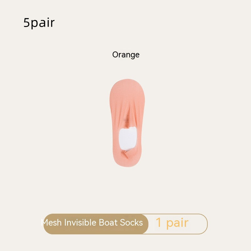Women's Mesh Boat Invisible Socks