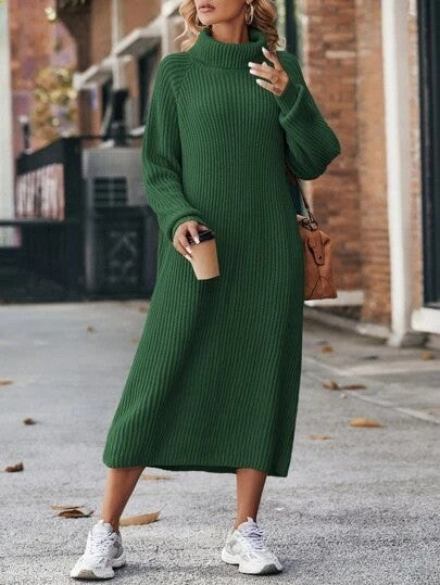 Solid Loose Pullover Long Dresses For Women Clothing