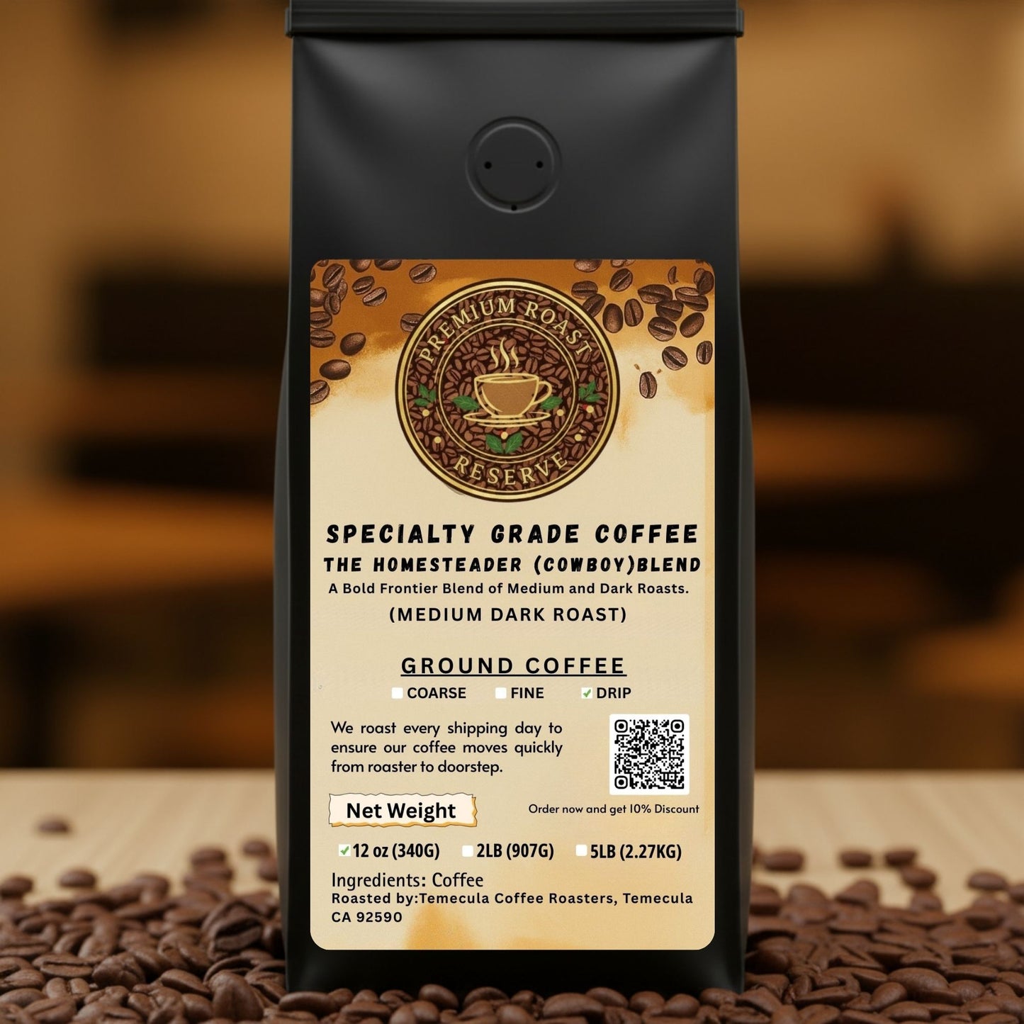 The Homesteader (Cowboy) Blend Coffee - Medium Dark Roast
