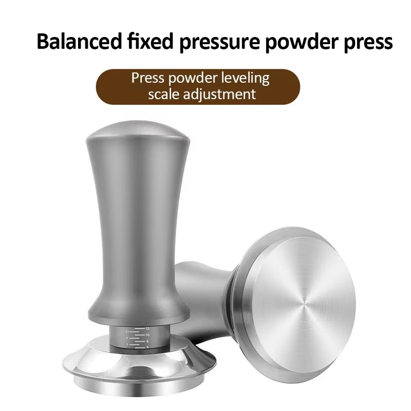 Coffee Tamper 51/53/58Mm Adjustable Constant Pressure Stainless Steel Coffee Powder Hammer with Scale Espresso Maker Accessories