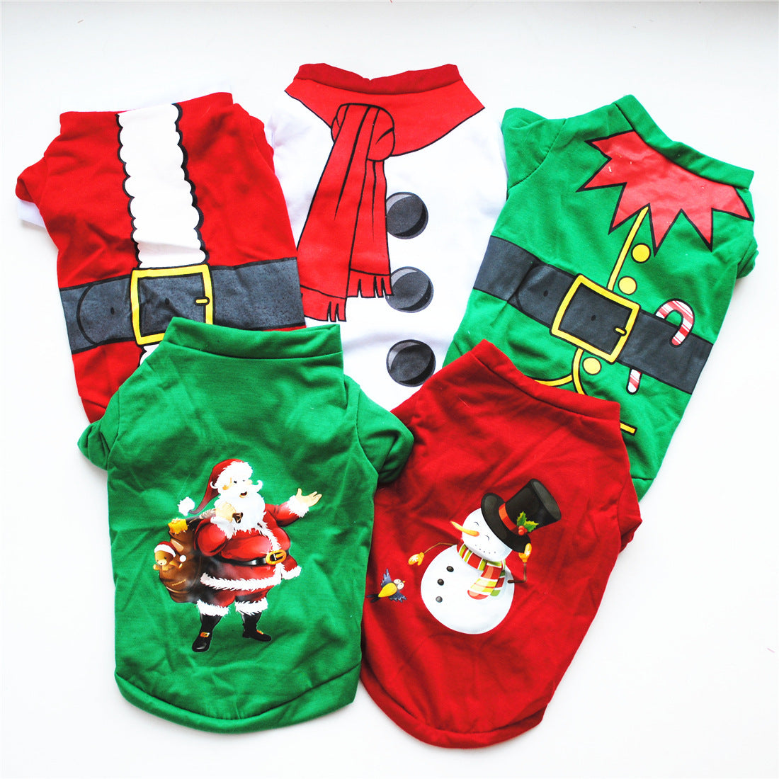 Dog Christmas Costume Sweatshirt Vest Clothes