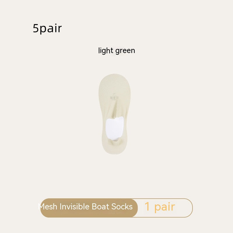 Women's Mesh Boat Invisible Socks